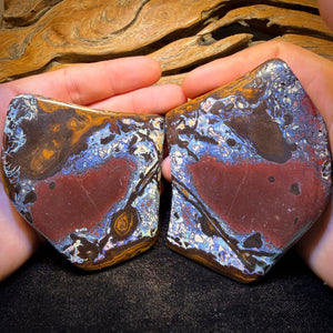 2279cts - Large Tribal Yowah Nut Opal Pair. Polished Specimens