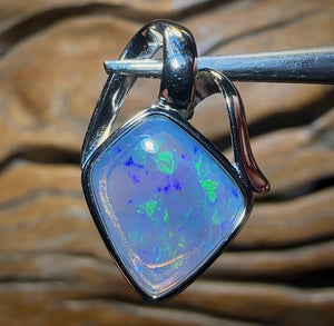 Sterling Silver - Solid South Australian Crystal Opal Pendant