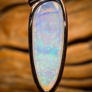 30% Off Card! Sterling Silver - Solid South Australian Crystal Opal Pendant