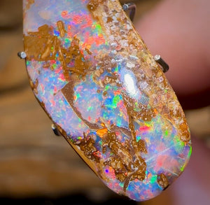 6.2cts - Queensland Boulder Pipe Opal from Yowah with Red