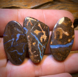 102.3cts - 3x Australian Boulder Seam Opal’s. Wholesale Dealers Parcel