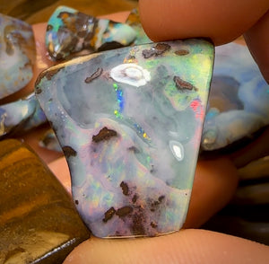 281.5cts - 10x Quality Australian Boulder Seam Opal Rubs Amazing Picture Stone Parcel