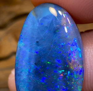 20.1cts - Queensland Black Boulder Opal from Winton - Opal Whisperers