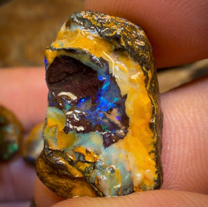 š59.1cts - 4x Yowah Nut Rough Opal Parcel. Australian Boulder Opal