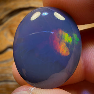 24.7cts - ISAAC’S OLD CUT Black Opal from Lightning Ridge