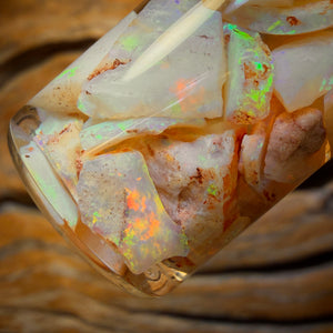 47cts - Vial of Shell Fossil Opal from South Australia
