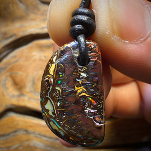 24 x 14mm - Drilled Tribal Queensland Boulder Opal Necklace