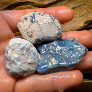 256.7cts - 3x Lightning Ridge Opal Rough Parcel