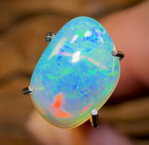 0.9cts - “Minty” Lightning Ridge Crystal Opal - Opal Whisperers