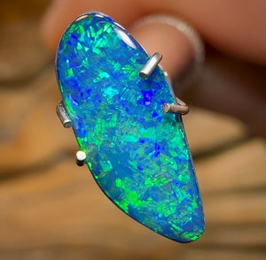 1.1cts - Lightning Ridge Black Opal Doublet - Opal Whisperers