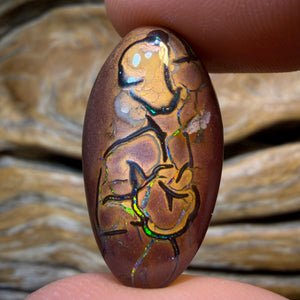 28.1cts - Tribal Yowah Nut Opal. Australian Opal