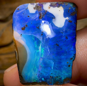 Can’t sell this online Isaac cut 30.4cts - Australian Boulder Opal Rub - Opal Whisperers