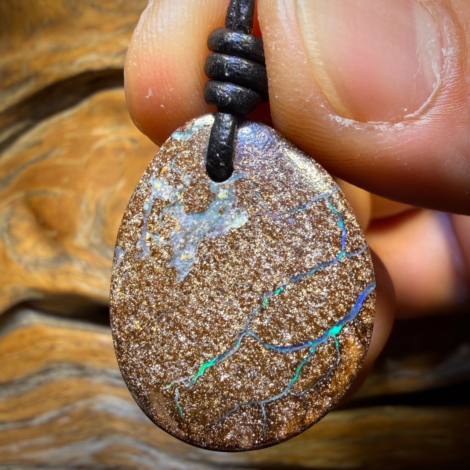 28x 22mm - Drilled Australian Boulder Opal Necklace