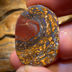 29.4cts - Tribal Yowah Nut Opal Rub. Australian Opal