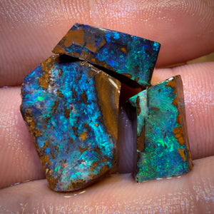 🔒29.8cts - 3x Australian Boulder Seam Opal Rubs Parcel