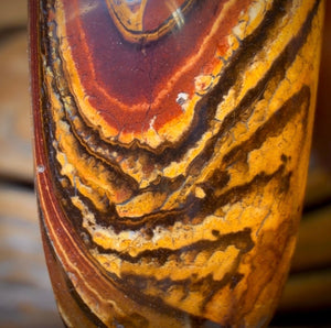 54 x 17mm - Drilled Boulder Opal Pendant w/ Eco Friendly Vegan Cord Picture Stone