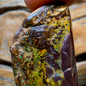 79.8cts - “Gold Finger” Yowah Nut Opal. Natural Split