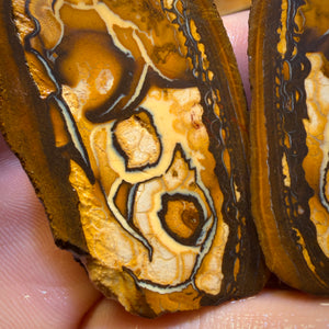 Bargain Card! 150.5cts - Yowah Nut Tribal Opal Rough Specimen Pair