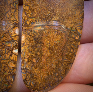 102.7cts - Tan Tribal Queensland Boulder Opal Pair