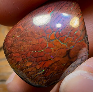 “Green Lightning” 48.4cts - Tribal Australian Boulder Opal