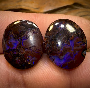 26.5cts - Deep Purples Queensland Boulder Opal Pair