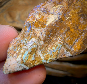 611.2cts - “Opal Dagger”Australian Boulder Wood Fossil Opal Rough Piece. Carvers Delight