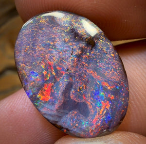 26.1cts - “Big Red” GEM Queensland Boulder Opal from Koroit. Red Multicolours!!