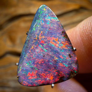 7.1cts - Fire Red GEM Solid Queensland Boulder Australian Opal Heritage Collection Investment