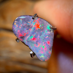 Half Price Card! 1.4cts - Queensland Boulder Seam Opal from Winton. Top Red Multi