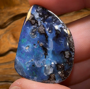 72.5cts - “Rocky Shoals” Queensland Boulder Seam Opal from Winton - Opal Whisperers