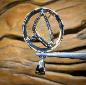 14k White Gold - Queensland Boulder Opal Doublet Pendant