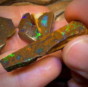 🔒99,2 ct – 5 australische Boulder-Opal-Rohlinge