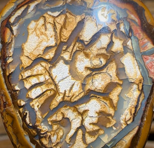 Solid Blonde Tribal Queensland Boulder Opal Unisex Pendant