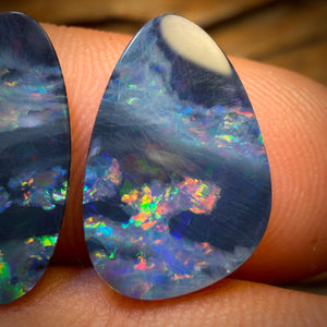 6.2cts - “Tempest” Australian Boulder Opal Doublet Pair
