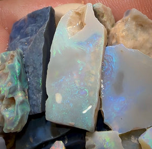 165.3cts - 30x Lightning Ridge Light, Dark and Black Opal Rough Parcel - Opal Whisperers