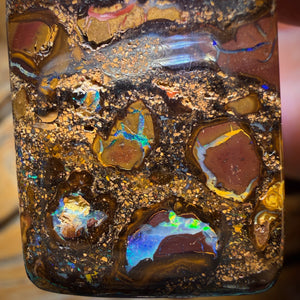 Wild Card! 32 x 22mm - Drilled Tribal Queensland Boulder Opal Necklace