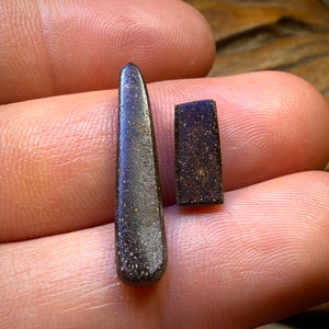 8.65cts - Top Australian Boulder Seam Opal Pair