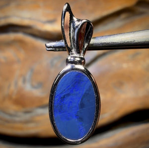 Sterling Silver - Queensland Boulder Opal Doublet Pendant BARGAIN