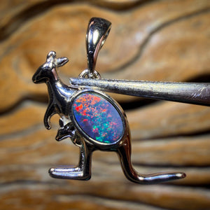 🔒Sterling Silver - WHOLESALE 9 PIECE PENDANT PARCEL. Australian Boulder Opal Doublet Jewellery