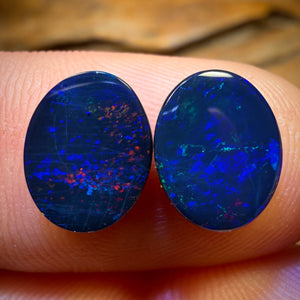 3.6cts - Australian Boulder Opal Doublet Pair