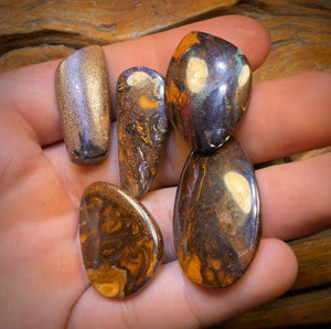 139.9cts - 5x Australian Tribal Boulder Opal’s. Wholesale Dealers Parcel