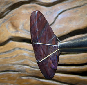 24,2 carats - Opale Boulder tribale du Queensland de Koroit