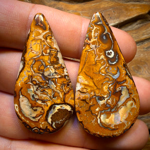 Bargain Card! 91.8cts - “Tribal Wonder” Queensland Boulder Opal Pair