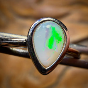 Sterling Silver - South Australian Crystal Opal Ring