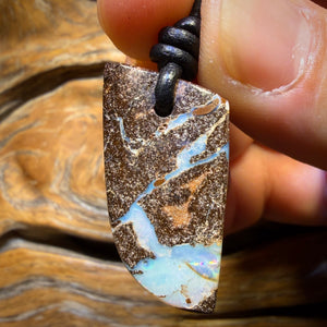 30 x 16mm - Drilled Australian Boulder Opal Necklace