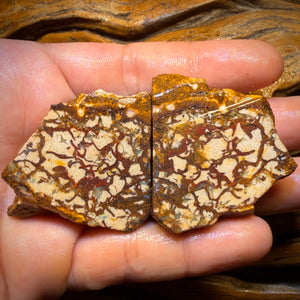 311.9cts - Tribal Yowah Nut Opal Rough Pair. Australian Opal