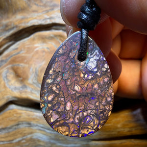 28 x 20mm - Drilled Tribal Queensland Boulder Opal Necklace
