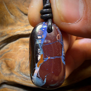 31 x 16mm - Drilled Tribal Queensland Boulder Opal Necklace