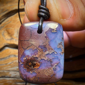 31 x 23mm - Drilled Queensland Boulder Opal Necklace