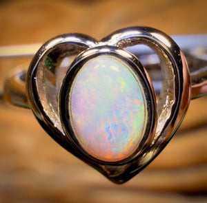 Sterling Silver - South Australian Crystal Opal Ring